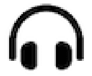 Ein Schwarz-Weiß-Bild eines Kopfhörers.