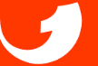 Ein weißes Solaranlagen-Logo auf orangem Hintergrund.