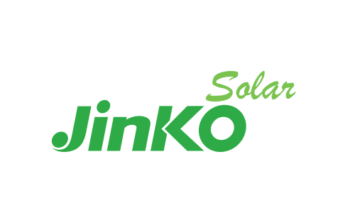Jinko Solar Logo in grün vor weißem Hintergrund